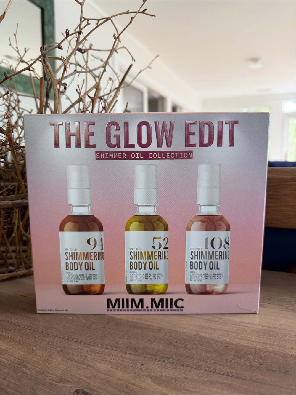 The Glow Edit Shimmering Body Oil Set